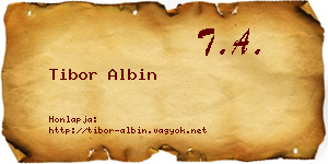 Tibor Albin névjegykártya